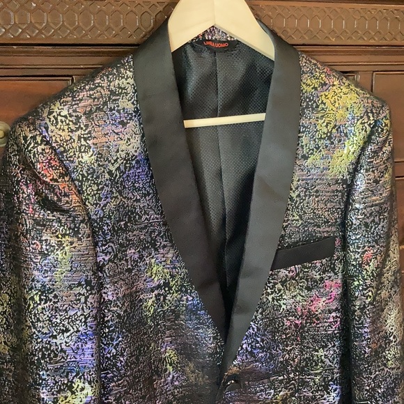 Linea Uomo Metallic Colorful Tuxedo Jacket - Picture 3 of 15